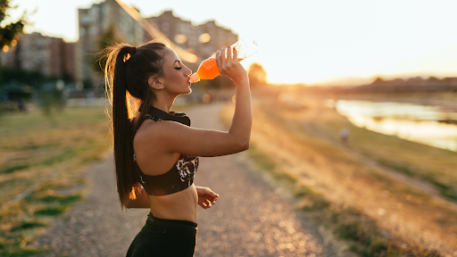 Is it OK to drink something besides water if you’re exercising outside?